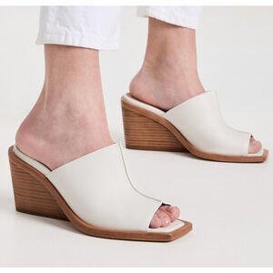 RAG & BONE Santiago Wedge Sandals Clogs Ivory Women Size EU 37.5 US 7.5